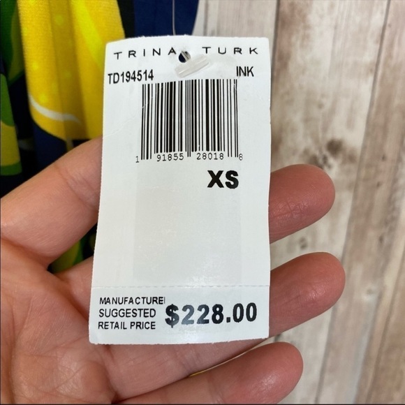 Trina Turk Rancho Lemon Print High Halter Dress Size XS - Picture 11 of 13